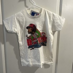 VINTAGE Eric Davis Baseball Caricature White T-Shirt W/Tags As Pictures Child