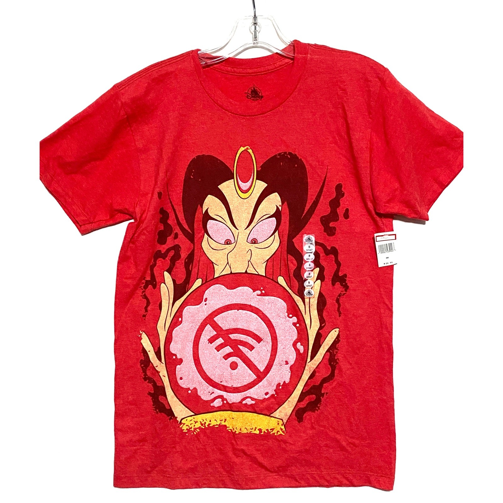 Disney Parks Aladdin Jafar No Wifi Red T Shirt Mens Small NWT Nostalgia 90s Y2K gallery