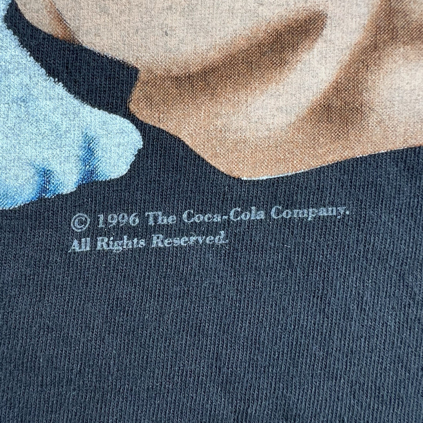 Vintage Coke Coca Cola Polar Bear Fireman T-Shirt Mens L (fits M) Black USA 90s gallery