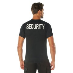 Quick Dry Performance Black Security T-Shirt Public Safety Bouncer Uniform Tee