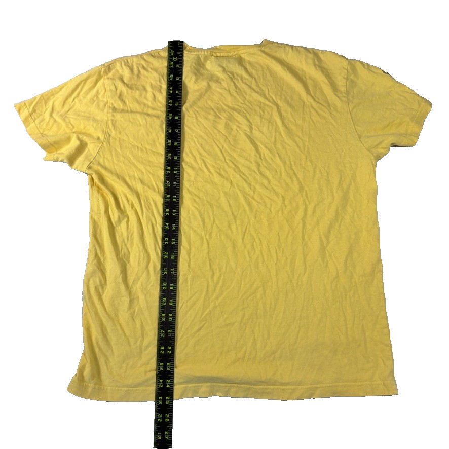 Polo Ralph Lauren Graphic Tee Yellow Short Sleeve Large Pony Crewneck Shirt SM gallery