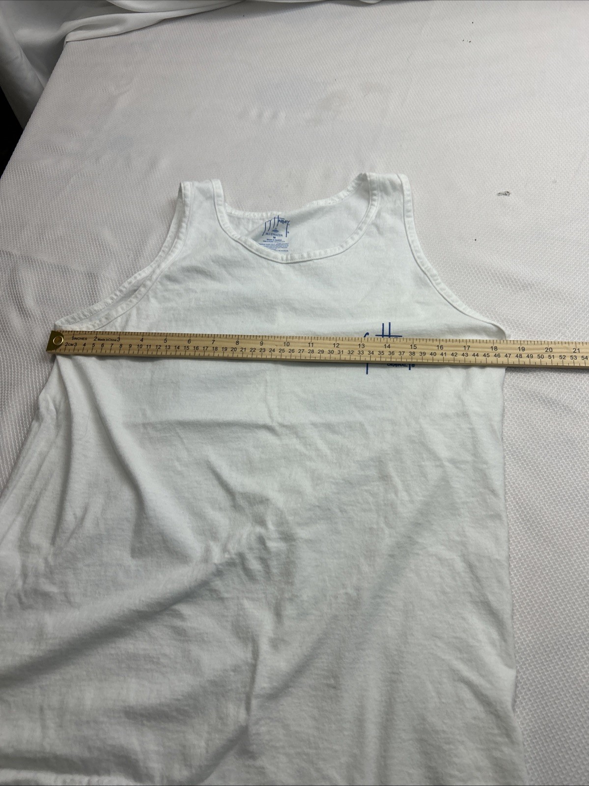 Guy Harvey Men's White Tank Top Size Medium Fishing Marlin 2008 Vintage gallery