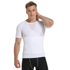 Men Slimming Body Shaper Tight Tanks Compression T-Shirt Tummy Control Underwear