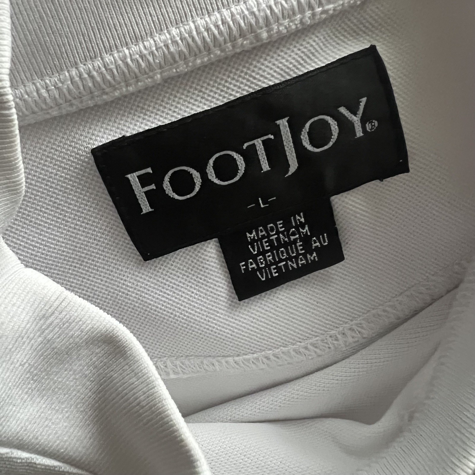 Vintage FootJoy shirt large White and Black Golf Tennis gallery