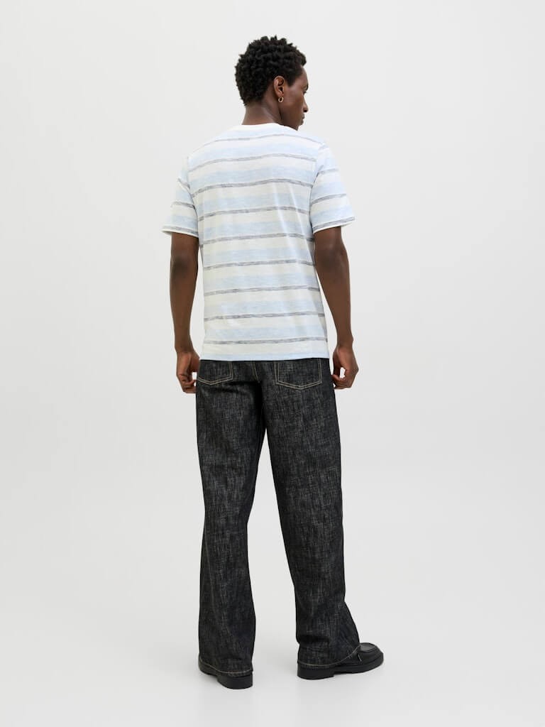 Jack & Jones JJBIRK Crew Neck 100% Cotton T-Shirt - Cloud Dancer gallery