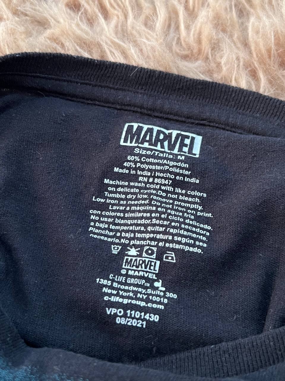 Marvel Comics Graphic Shirt Mens Medium M Black Avengers Spider-Man Iron Man Tee gallery