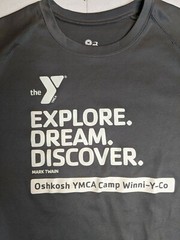 YMCA Camp Counselor Oshkosh Winni-Y-Co Explorer Dream Discover Mens M Medium