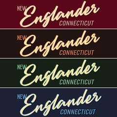 Connecticut New Englander Slant Script Adult T-shirt Sweatshirt Hoodie, S-XXL