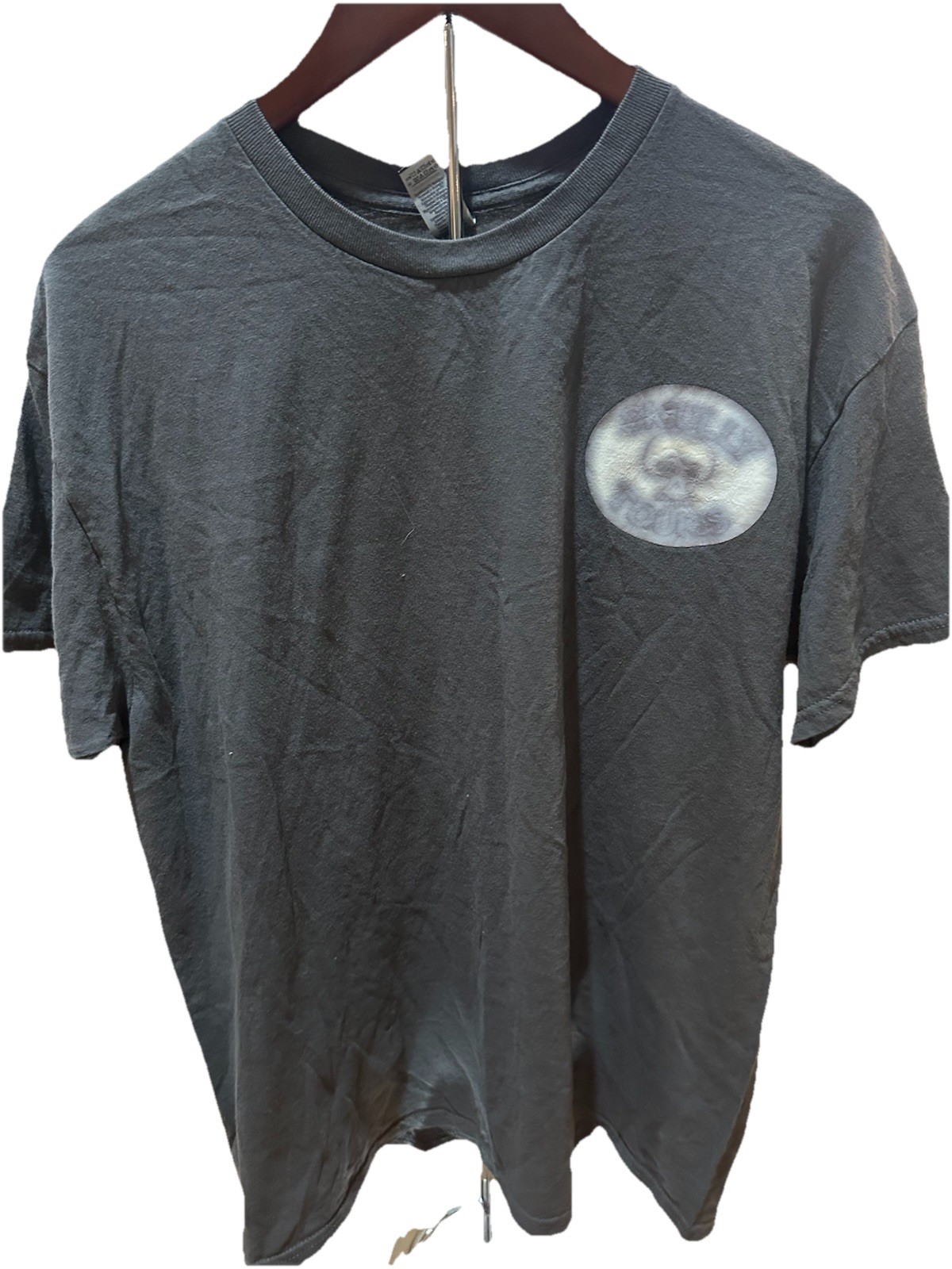 Distressed Skull Graphic Tee Skully Tours Faded Grunge Goth Biker L