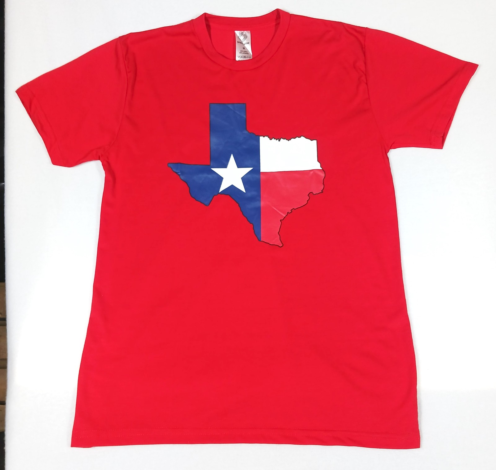 SPAREL WEAR Men or Women's Medium Red Texas Flag State Graphic T-Shirt gallery