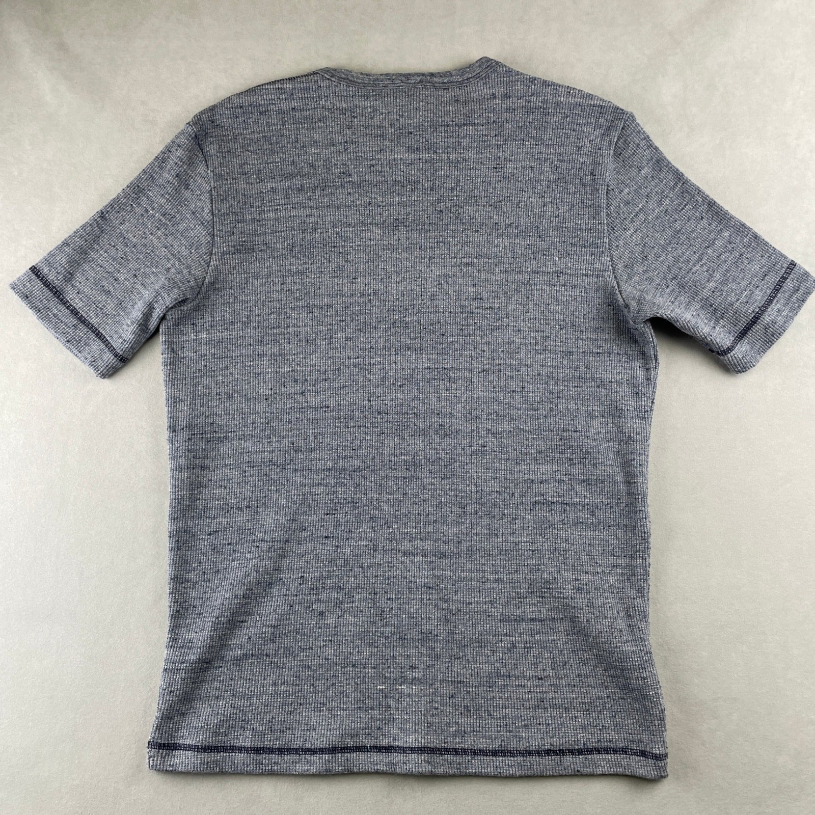 American Apparel Mens Short Sleeve Thermal TShirt L Heather Grey USA Made READ gallery