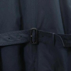 Burberry British Made Navy Collar Coat Wool Blend Men L Waist Belt Used
