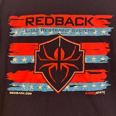 Redback Load Restraint Systems Shirt Mens XL Navy Blue Cargo Trucking Graphic