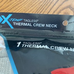 Hanes Ultimate X-Temp Thermal Crew Neck Long Sleeve Tagless Size Large Gray