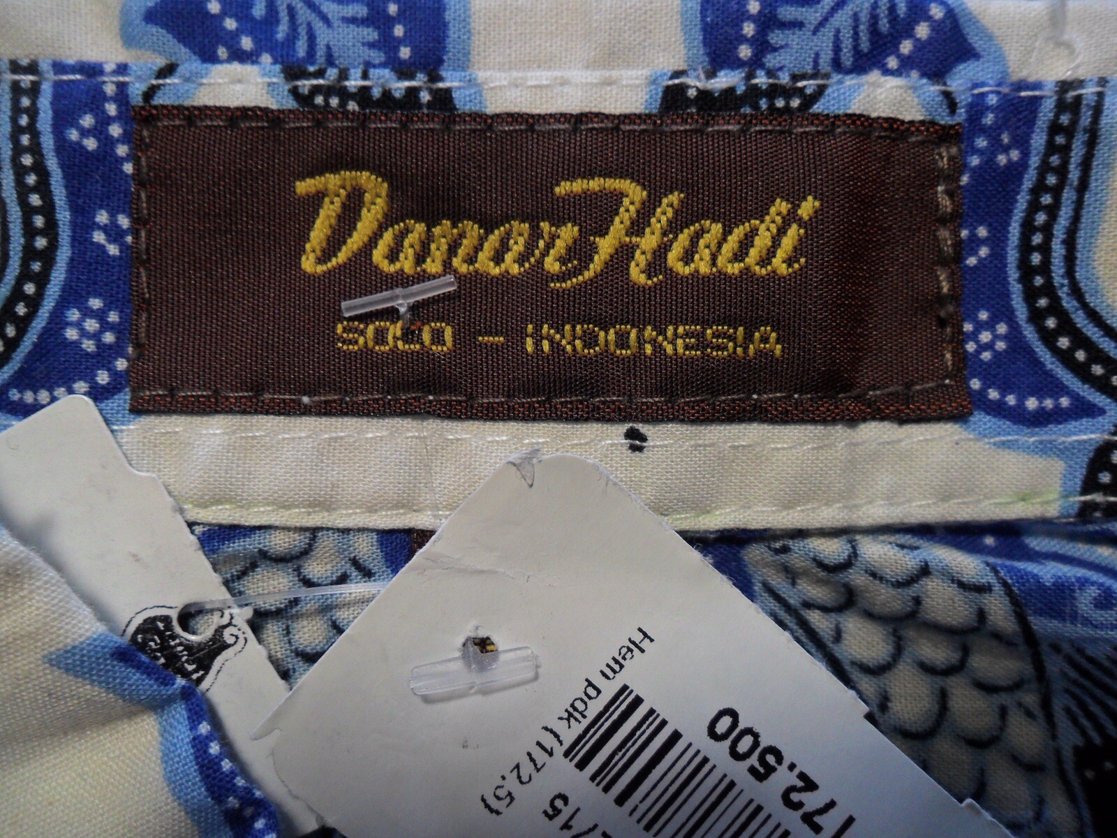 Large NWOT Indonesia Button Up Damaged Shirt gallery