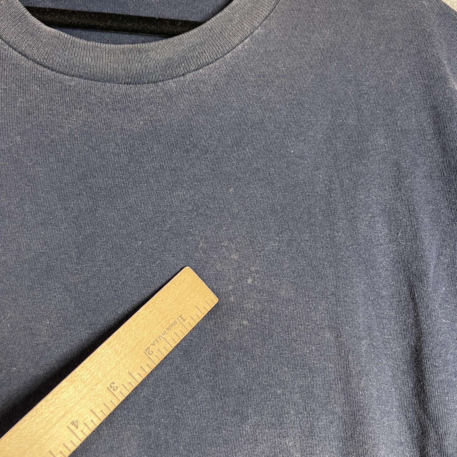 Reebok Shirt Mens L Blue Diagonal Graphic Logo Big Side Print Sport Tee gallery