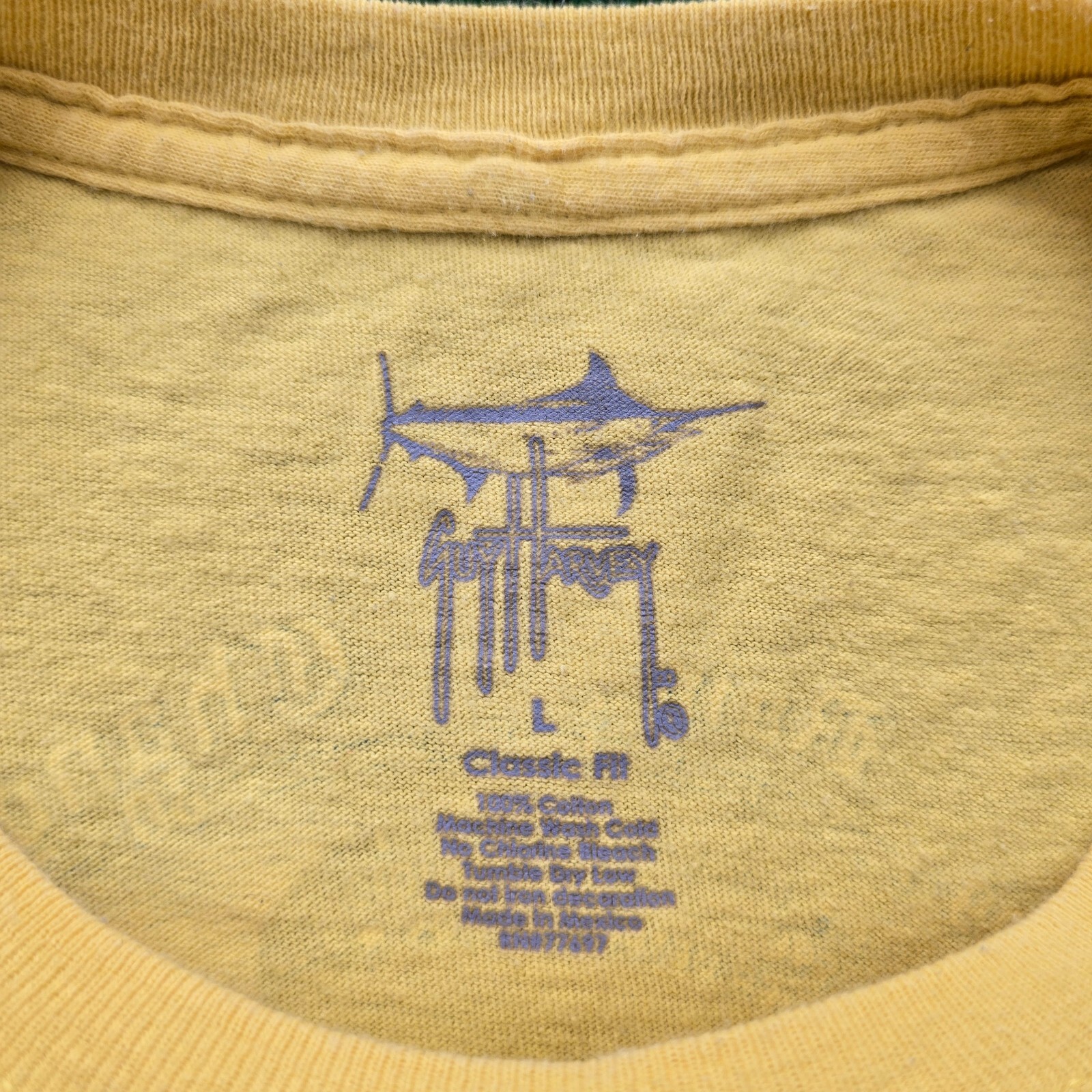 Guy Harvey Tshirt Men Large Yellow Marlin Fishing Weather Barometer Outdoors gallery