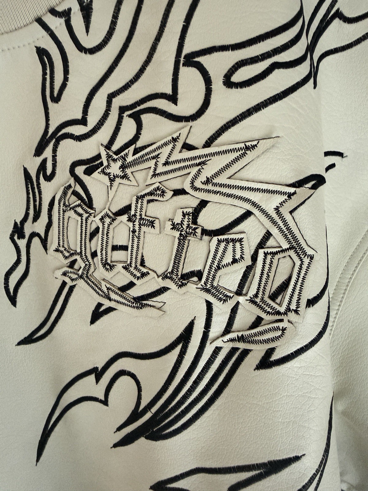 GFTD LA-Bone Graphic Embroidered Tee Faux leather Set 2XL GFPFW25-70 gallery