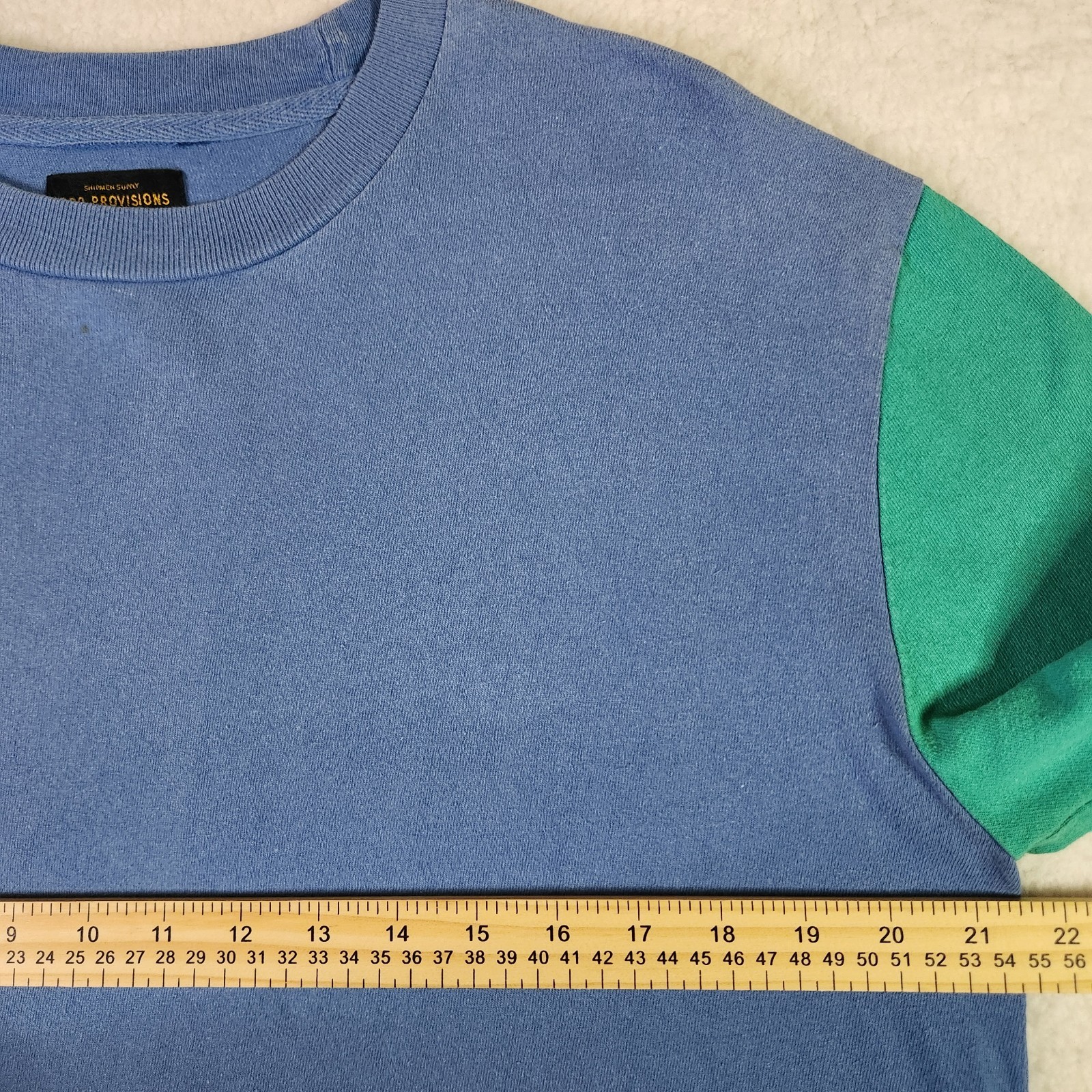 Vintage 90s Colorblock T-shirt Mens Medium Tri-Color Retro Crew Neck Tee Unisex gallery