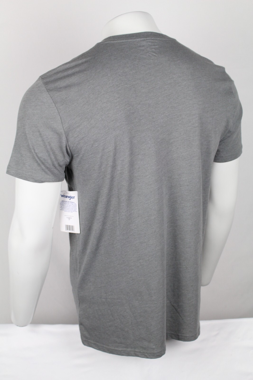 Wrangler Men’s T Shirt Mexico Flag Short Sleeve Crew Graphite Gray Heather