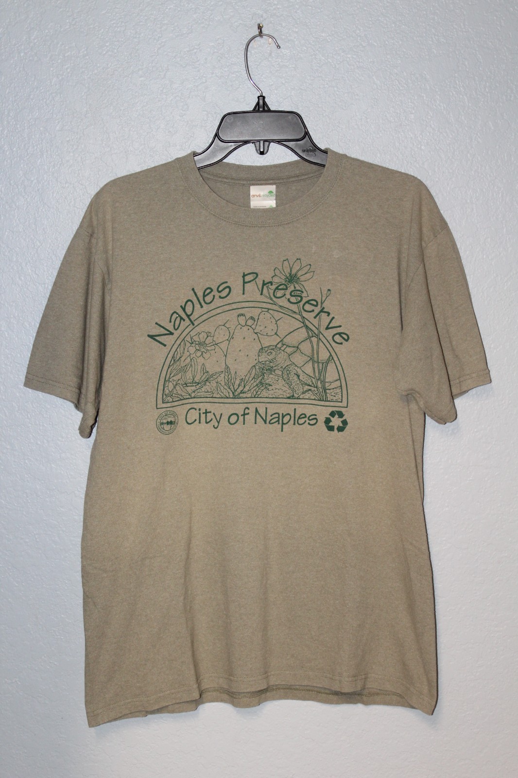 VINTAGE NAPLES FLORIDA Preserve Eco Pull-On Crewneck Y2K Tee T-Shirt Men LARGE gallery