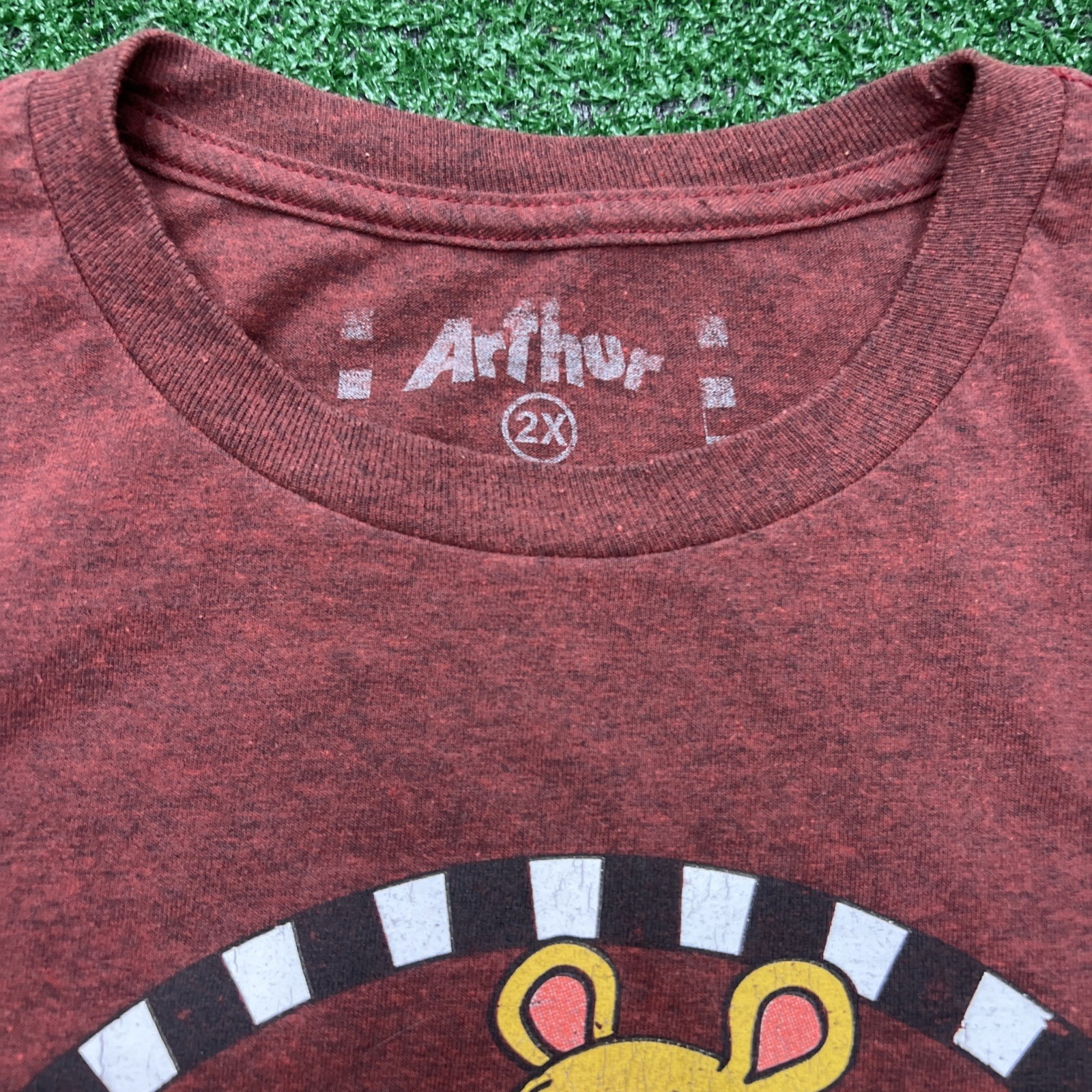 Arthur PBS Cartoon Intro T-Shirt Short Sleeve Red Mens Size 2XL gallery
