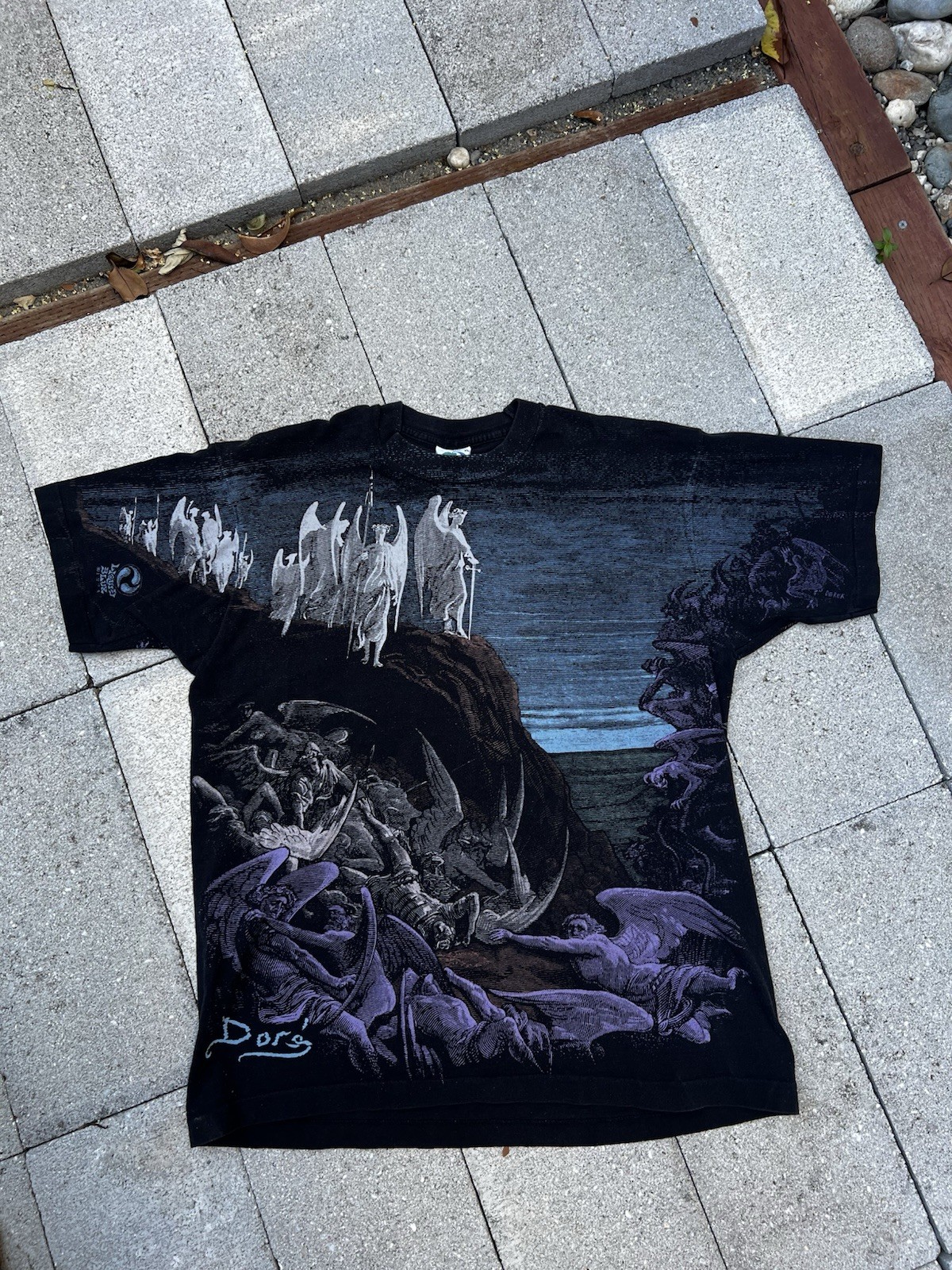 1994 Liquid Blue Gustave Dore Angels & Demons T-Shirt Vintage 90s, XL gallery