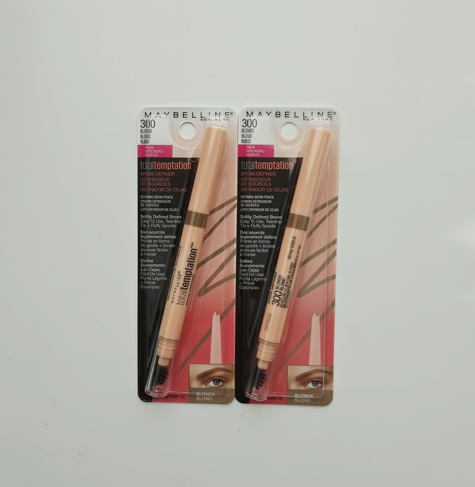 Maybelline – Total Temptation Brow Pencil Definer – Blonde – 2 Pack
