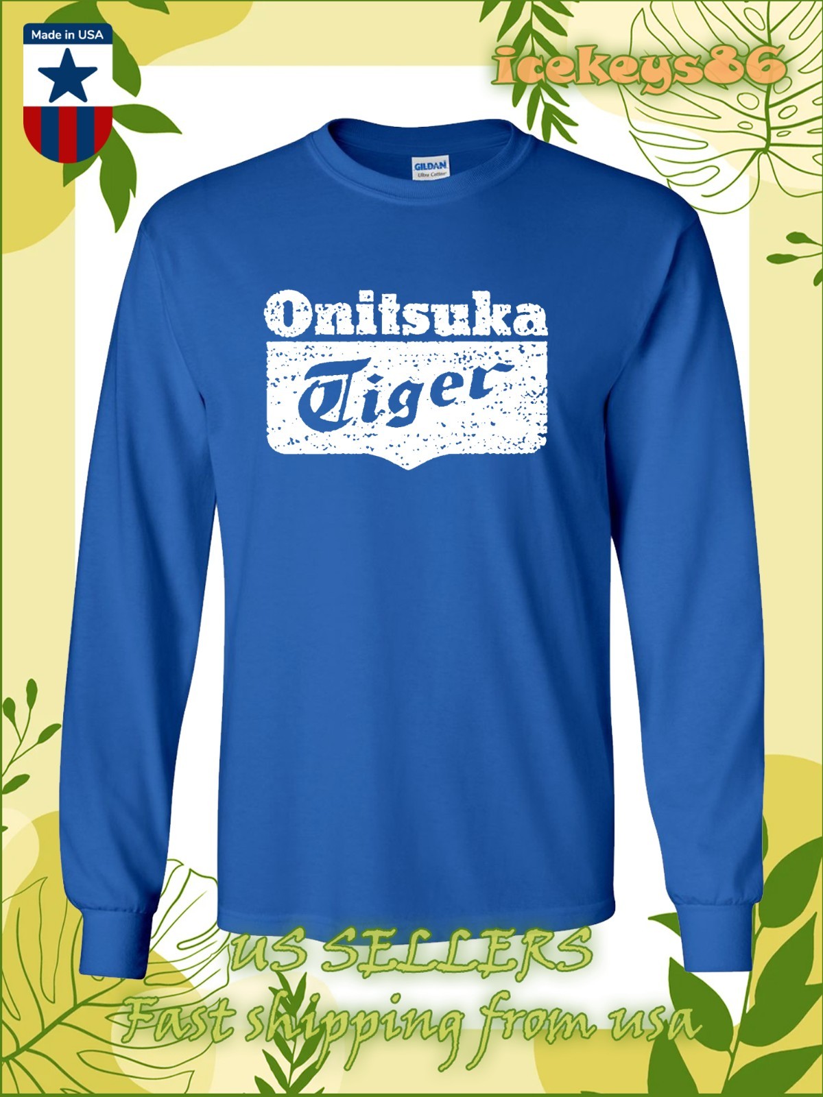 New Tee shirt Onitsuka Tiger Men's Long Sleeve T-Shirt American T-Shirt gallery