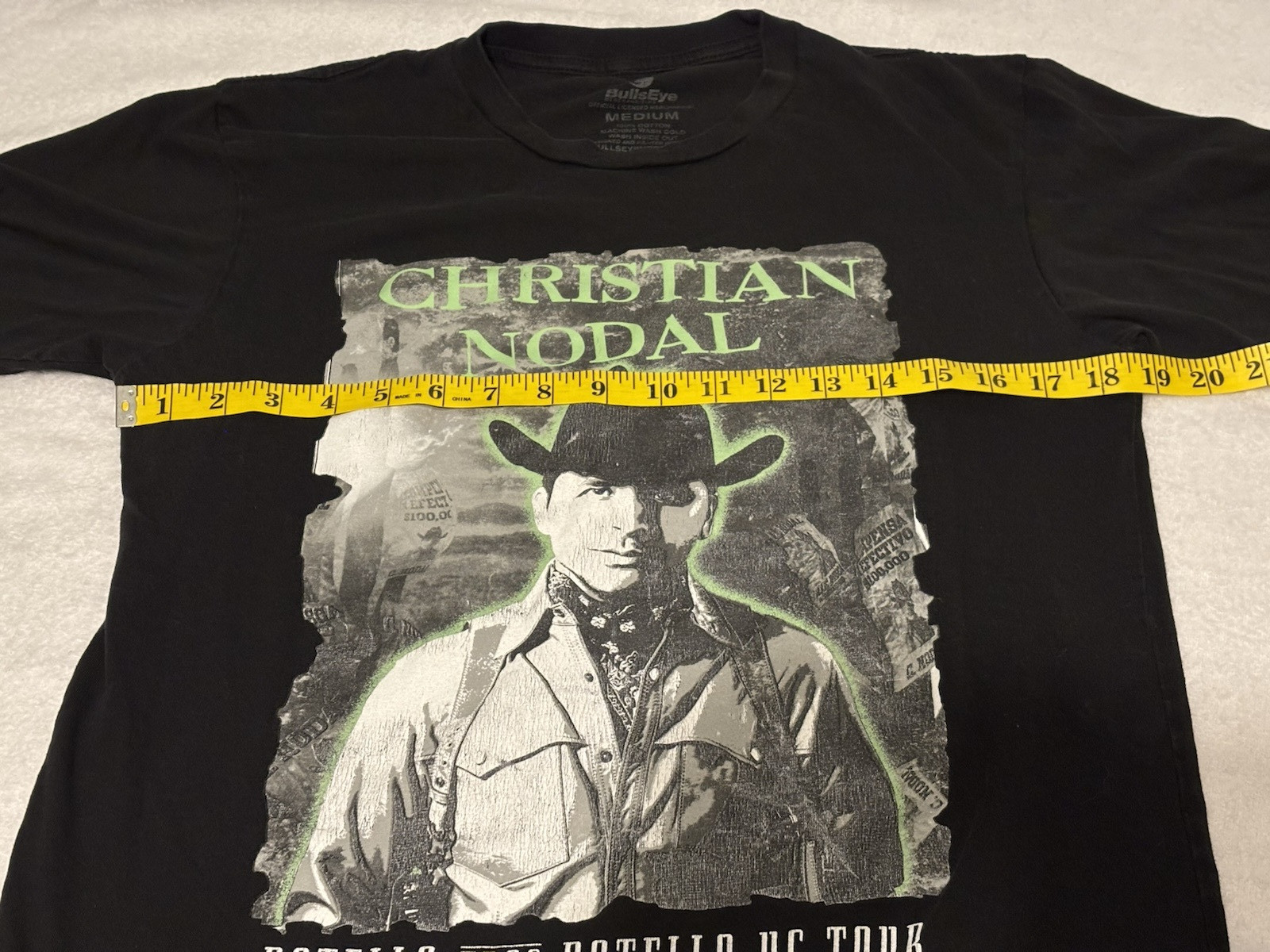Christian Nodal Official Tour Shirt BLACK MEDIUM Mexican Banda Music gallery
