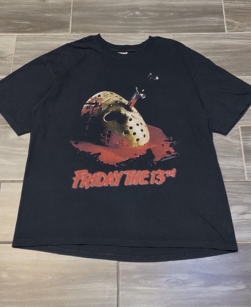 Gildan Friday the 13th Jason Voorhees Graphic Print T-Shirt Vintage 90s XL 23×30