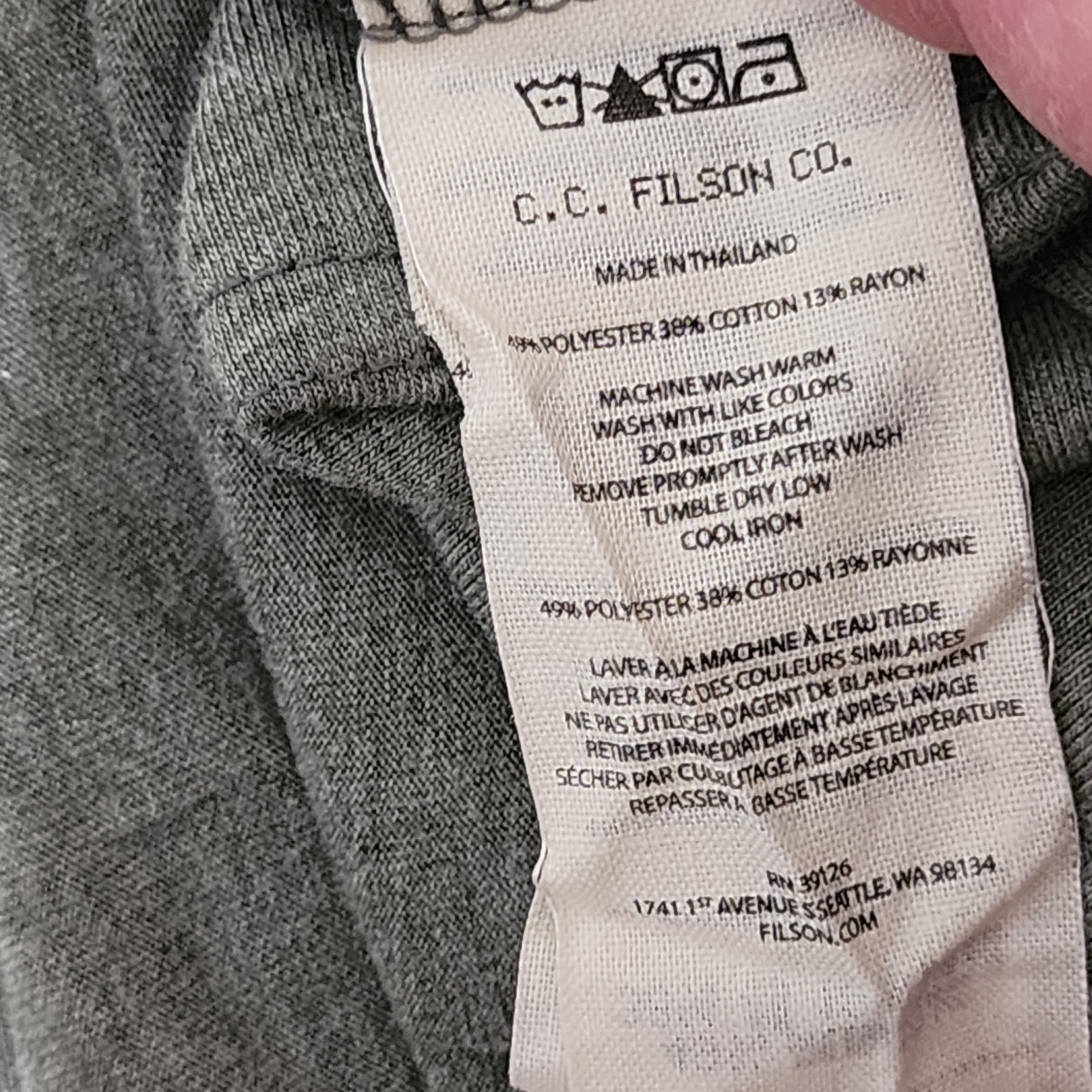FILSON T-Shirt Men's XL Eagle With Fish Alaska Outfitter Green Front Back Print gallery