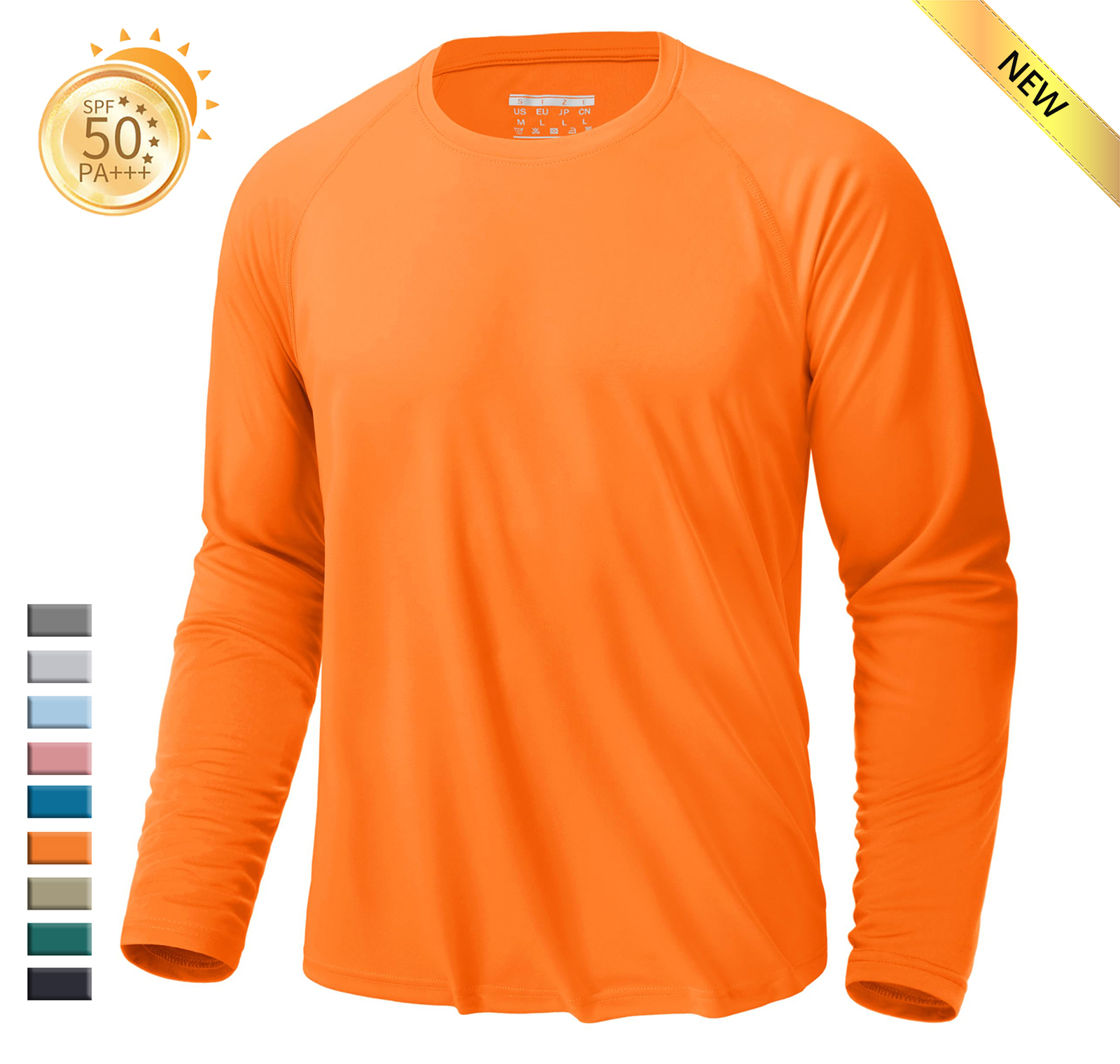 Mens UPF50+ Long Sleeve T-Shirt UV/Sun/Skin Protection Outdoor Sport Casual Tops gallery