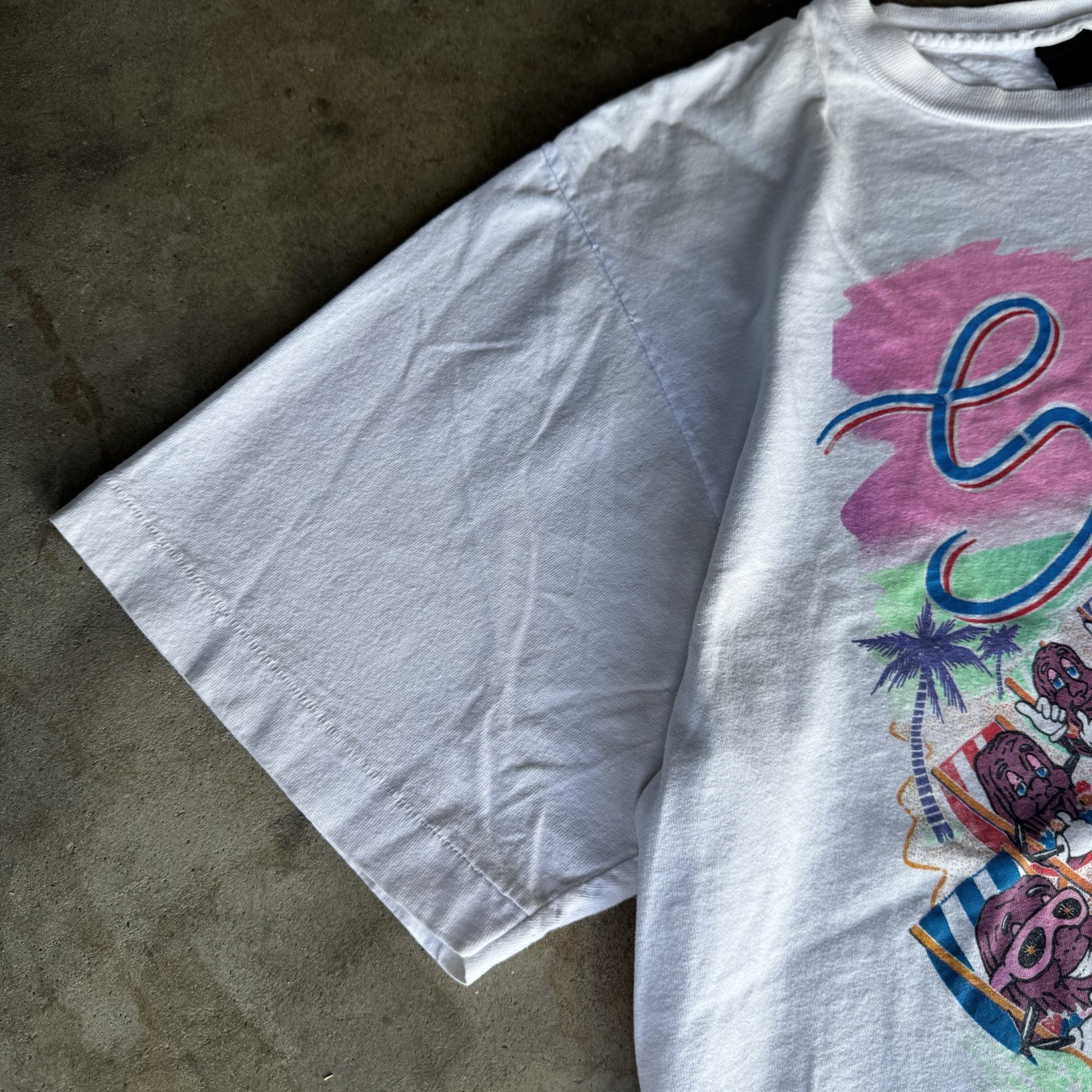 Vintage The California Raisins Sunshine Co White Single Stitch T Shirt XL gallery