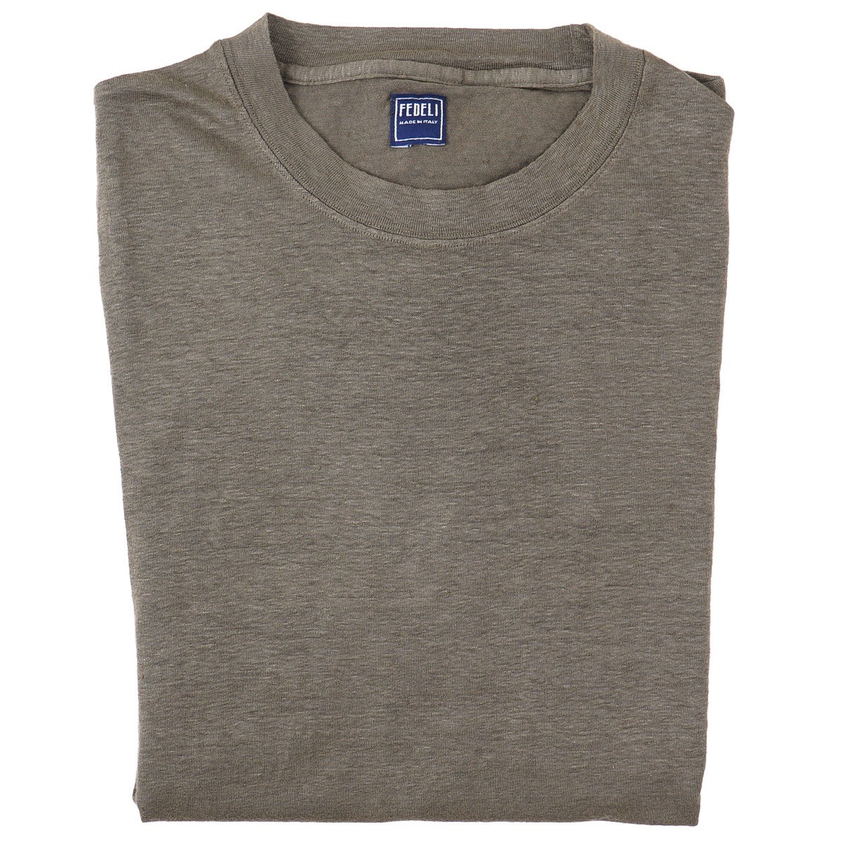 Fedeli Olive Green Lightweight Stretch Linen T-Shirt S (Eu 48) NWT Tee gallery