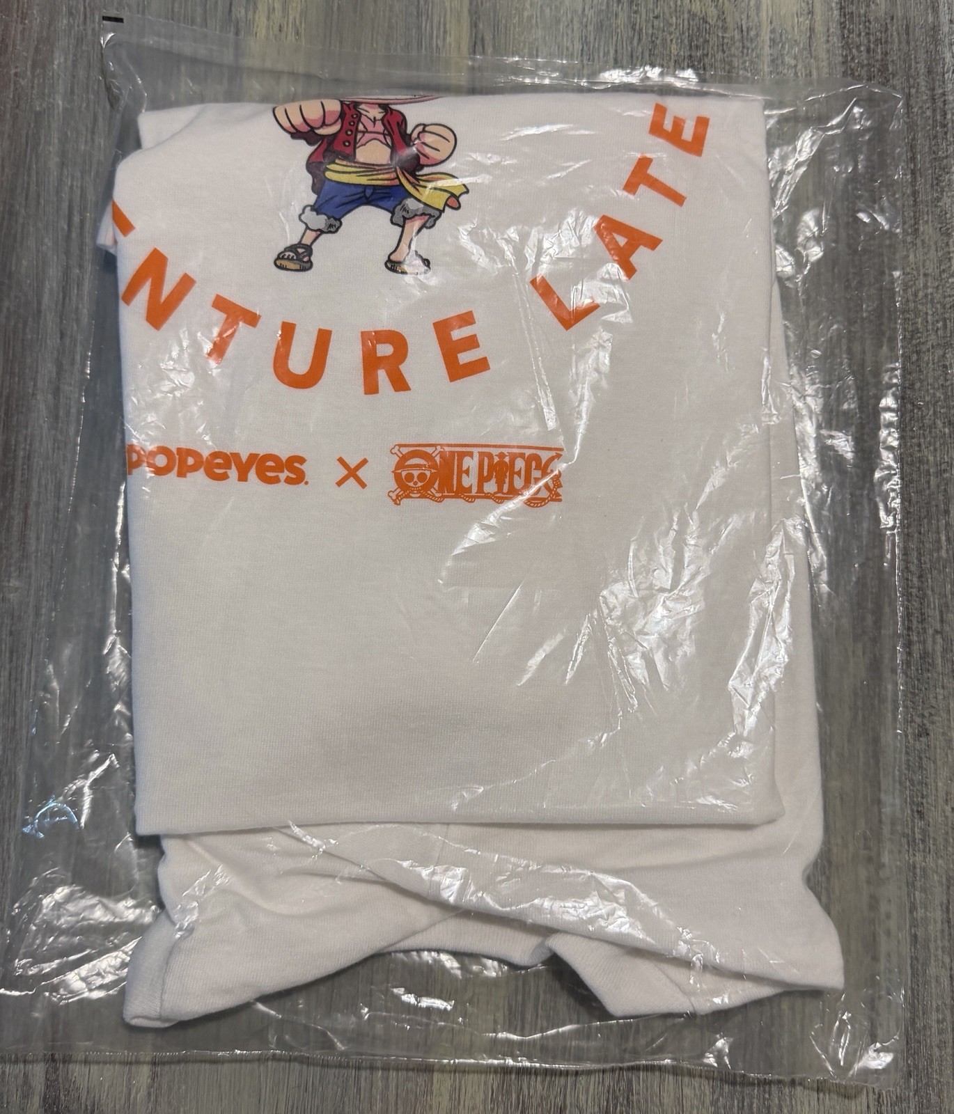 Popeyes x One Piece Luffy T-Shirt Size LARGE Limited AUTHENTIC - In Hand NEW gallery