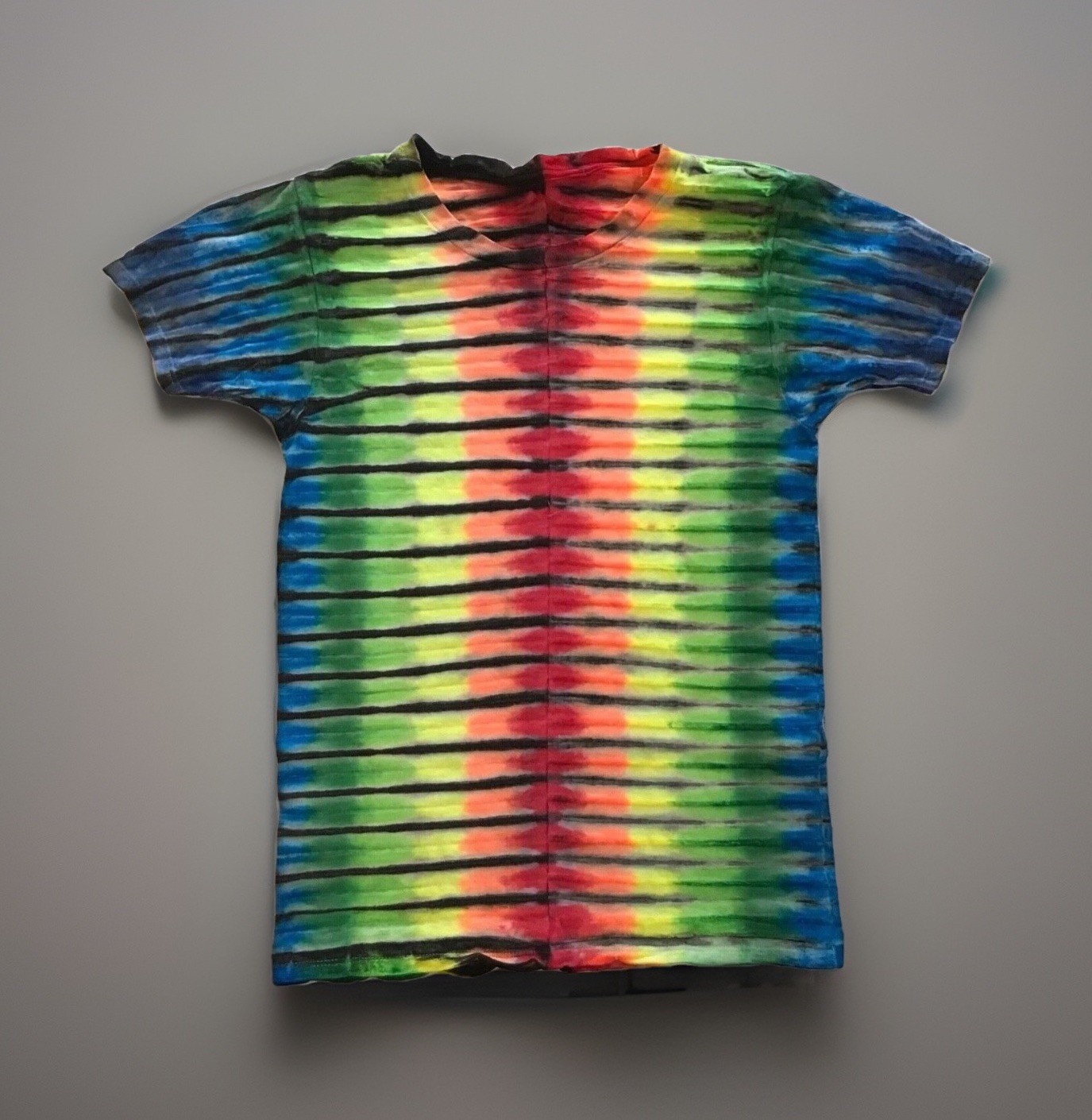 *New* 2XL - Sm Handmade Tie Dye, Rainbow Lava Bands (No pink) Crew or V-Neck gallery