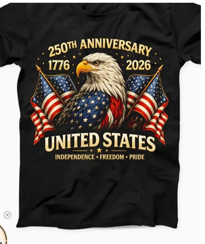 Men's Patriotic USA 250th Anniversary T-Shirt 1776-2026 American Independence Te gallery