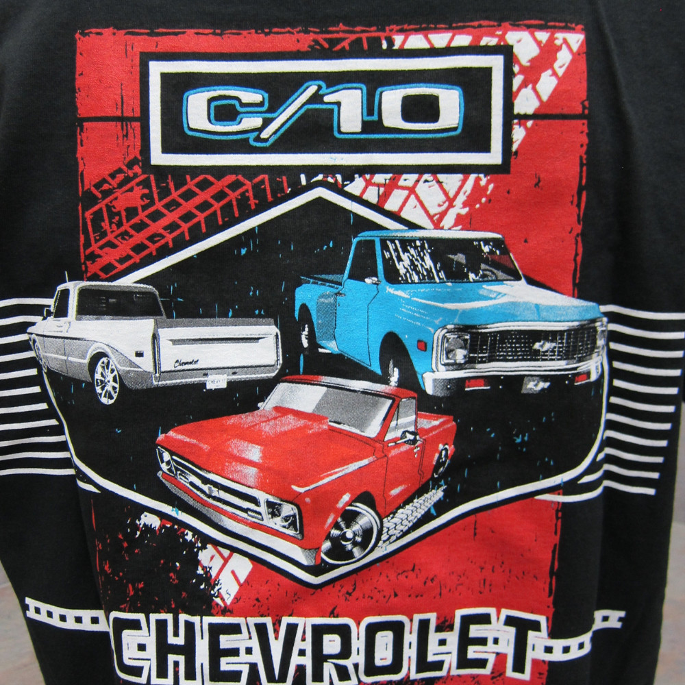 Chevrolet C-10 Logo Print C10 Car Cotton T-Shirt Black Official Licensed gallery