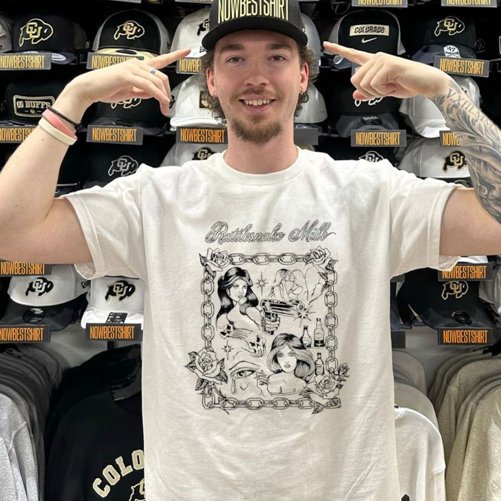 Rattlesnake Milk Vintage Graphic Tee Mens Unisex Cotton T-Shirt gallery