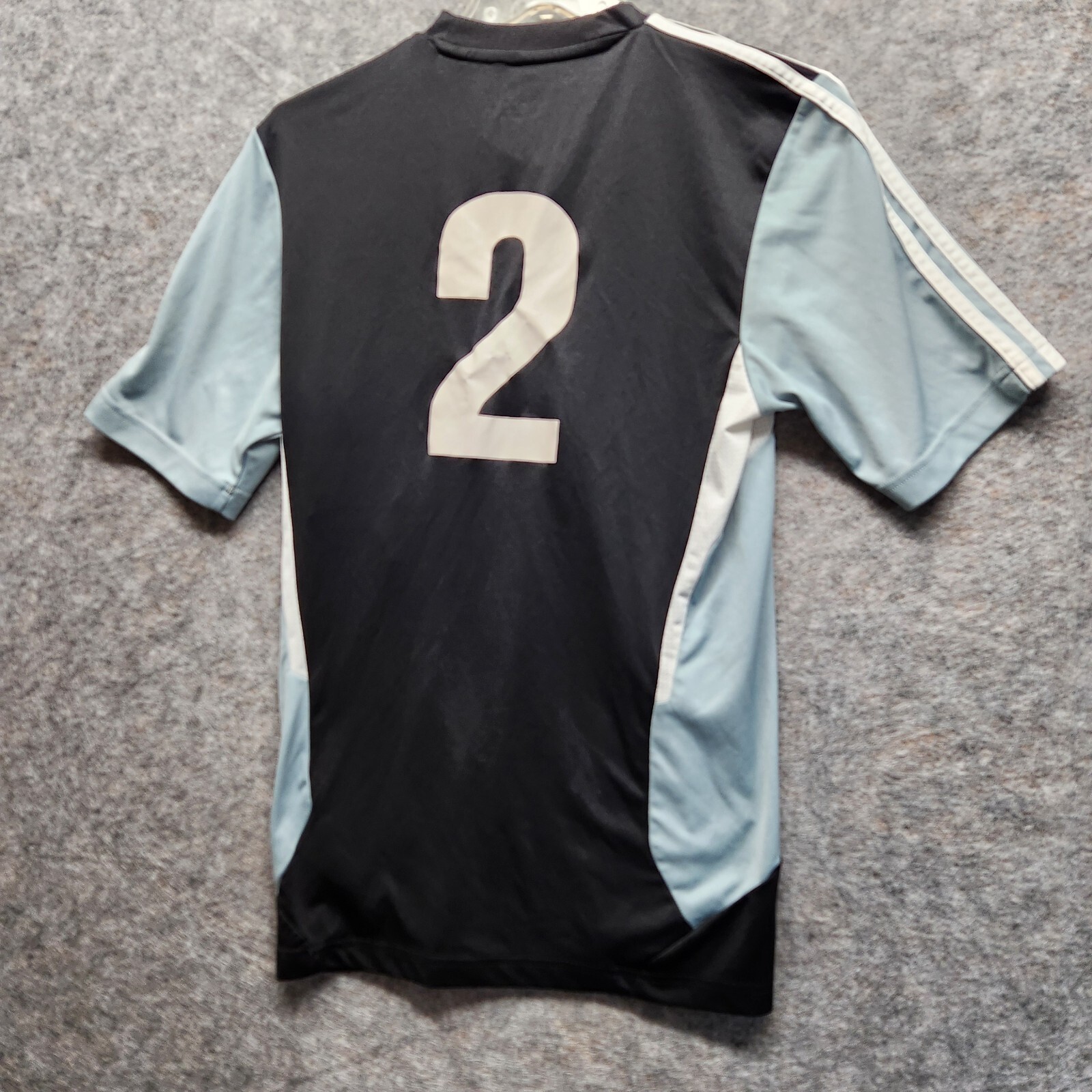 Adidas Clima Cool Unisex Black Blue Embroidery Logo Regular Fit T-Shirt Size S gallery