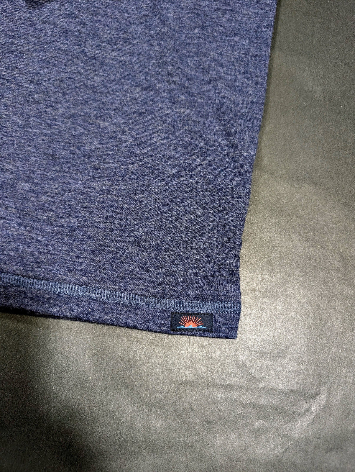 Faherty Men's Navy Heather Blue Cloud Cotton Long Sleeve Henley Shirt Tee 2XL gallery