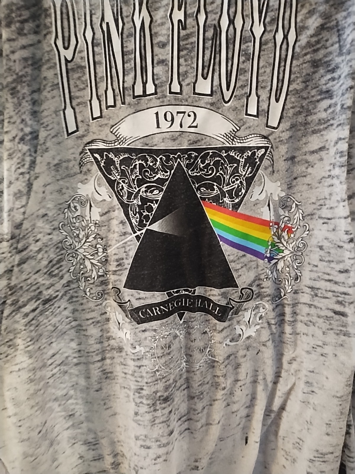 Women’s Pink Floyd T-shirt Multi Gray Color Lightweight Sheer S L, Soft
