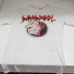 Marvel Deadpool Graphic Print Tee Men’s S White Short Sleeve Crew Neck Cotton