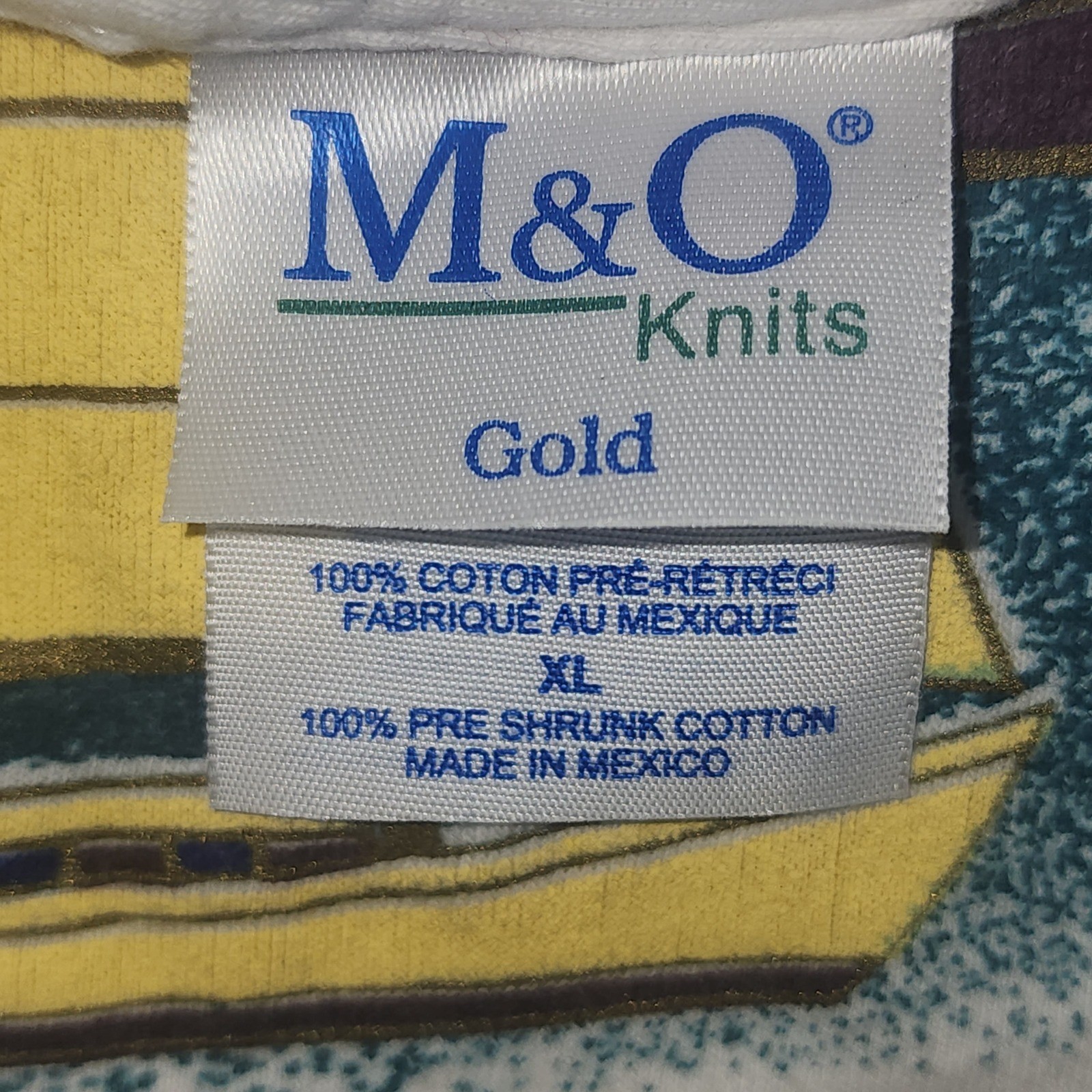 M&O Knits Cozumel Mexico Sailboat Graphic Tee Mens XL White Good Vintage Style gallery