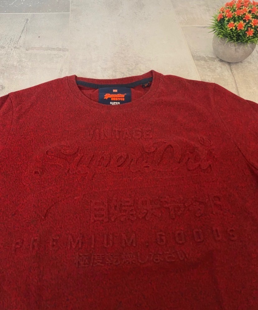 Superdry Vintage Crew T-Shirt Red Size M – Premium Goods gallery