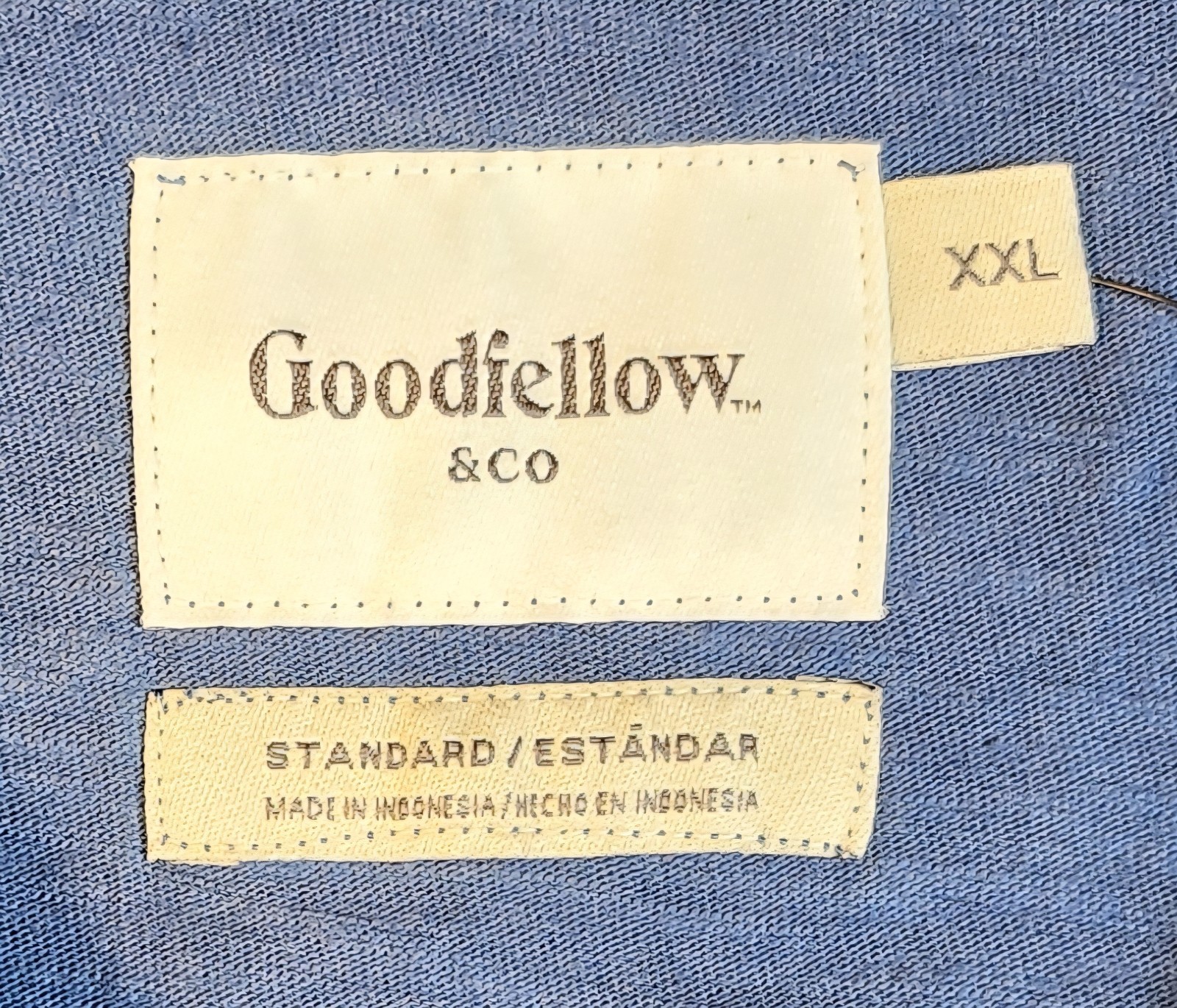 Men's Short Sleeve Polo Shirts 2XL Blue "2 Pack" Goodfellow POCKET Collar Neck gallery