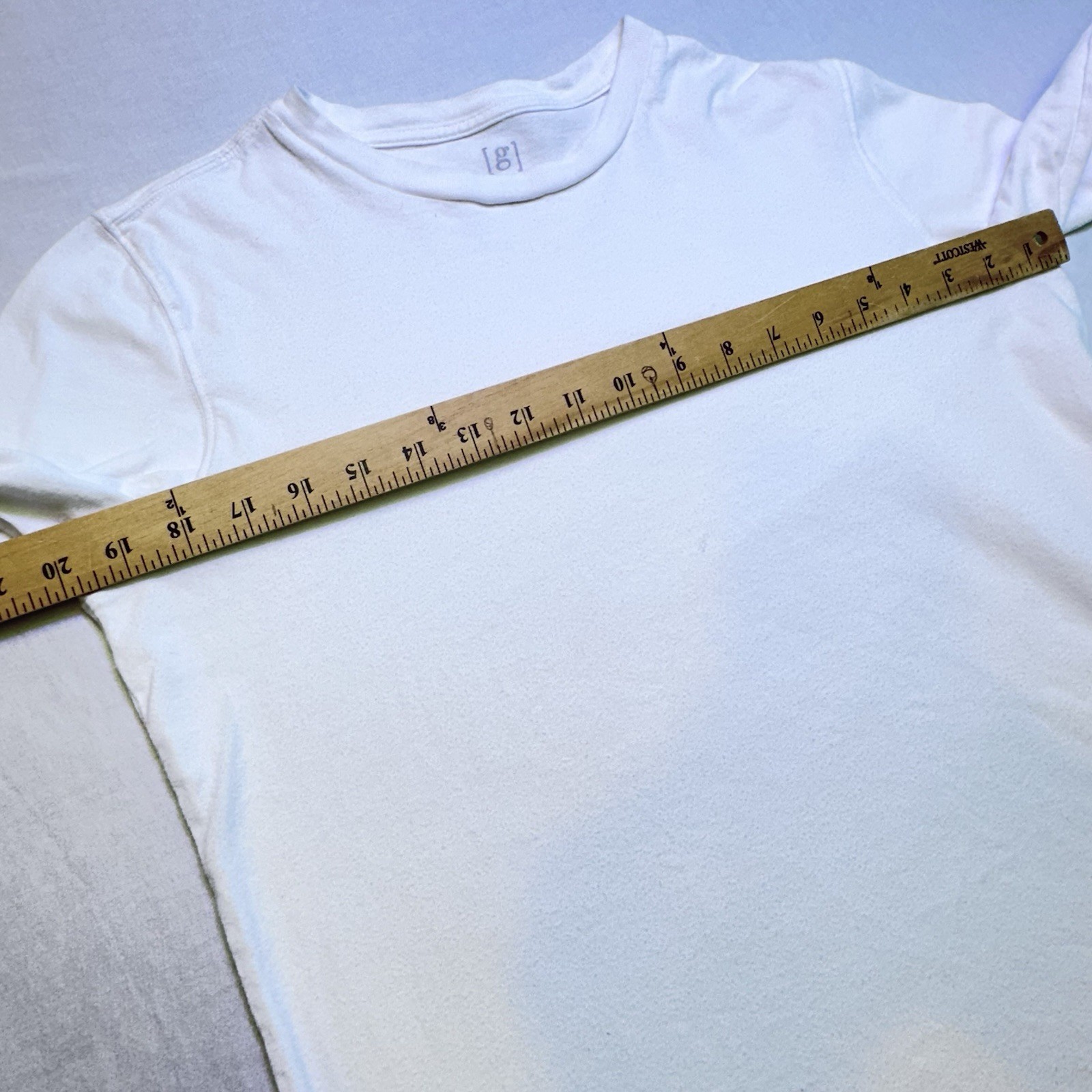 George Men’s Small White Long Sleeve T-Shirt 100% Cotton Crewneck Blank S 34-36 gallery