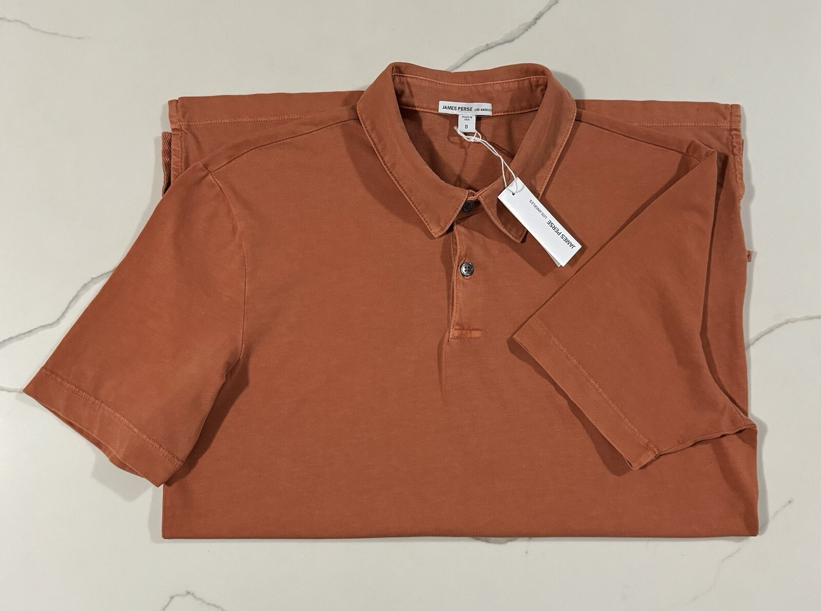 JAMES PERSE Men's Suede Jersey S/S Polo Retail: $135 (NWT) gallery