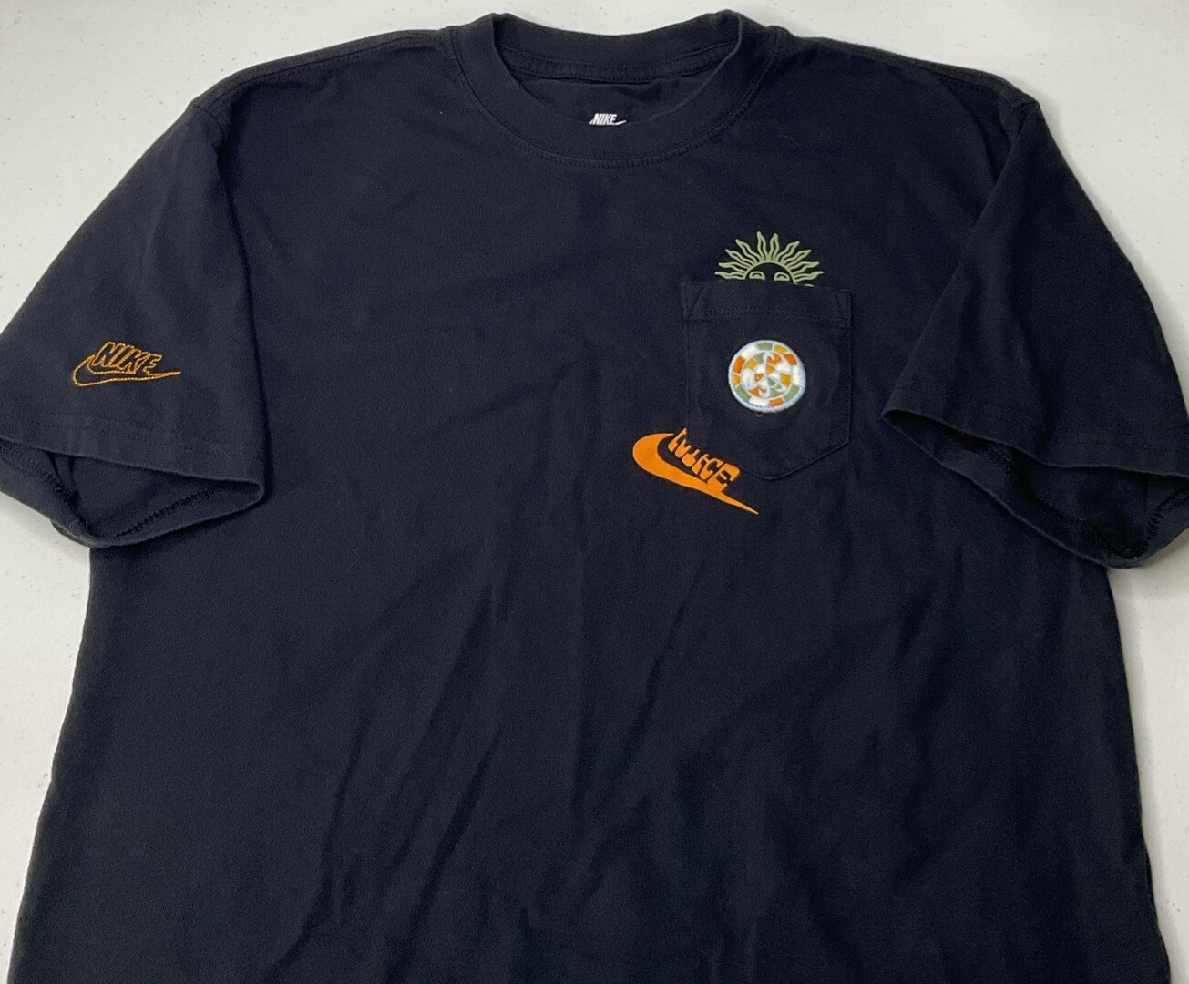Nike Shirt Men Sz S Tee Sole Craft Embroidered Pocket Loose Fit Short Sleeve gallery